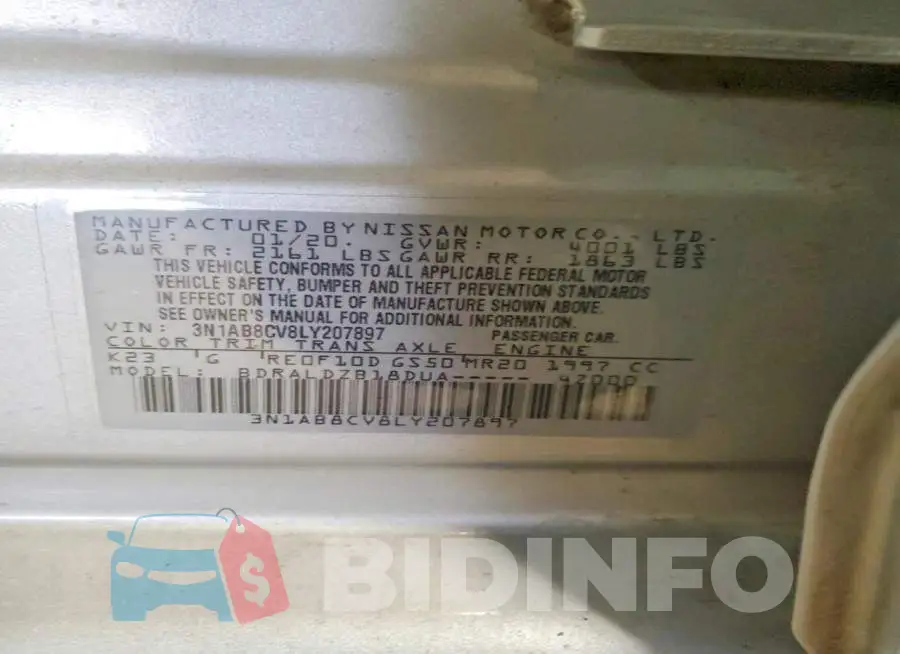 3N1AB8CV8LY207897 Photo# 12