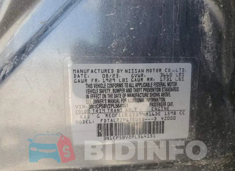 3N1CP5BV2PL564151 Photo# 13