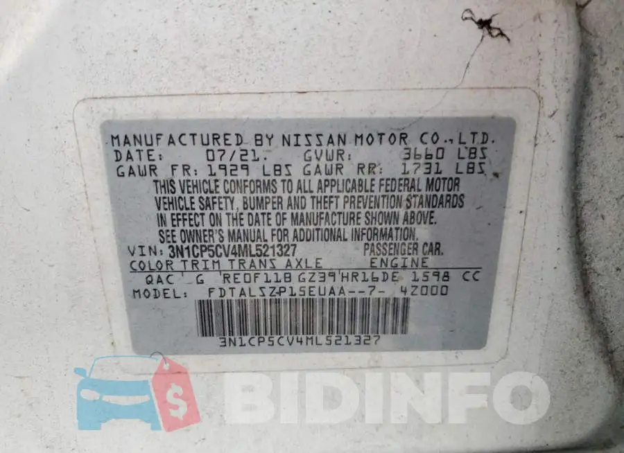 3N1CP5CV4ML521327 Photo# 13