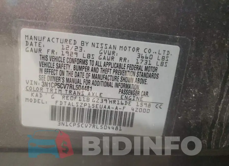 3N1CP5CV7RL504481 Photo# 13