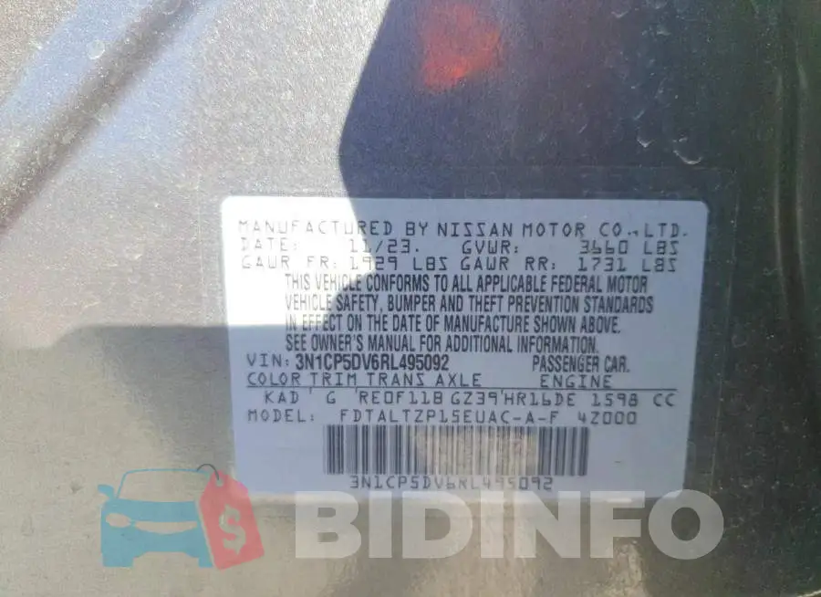3N1CP5DV6RL495092 Photo# 13