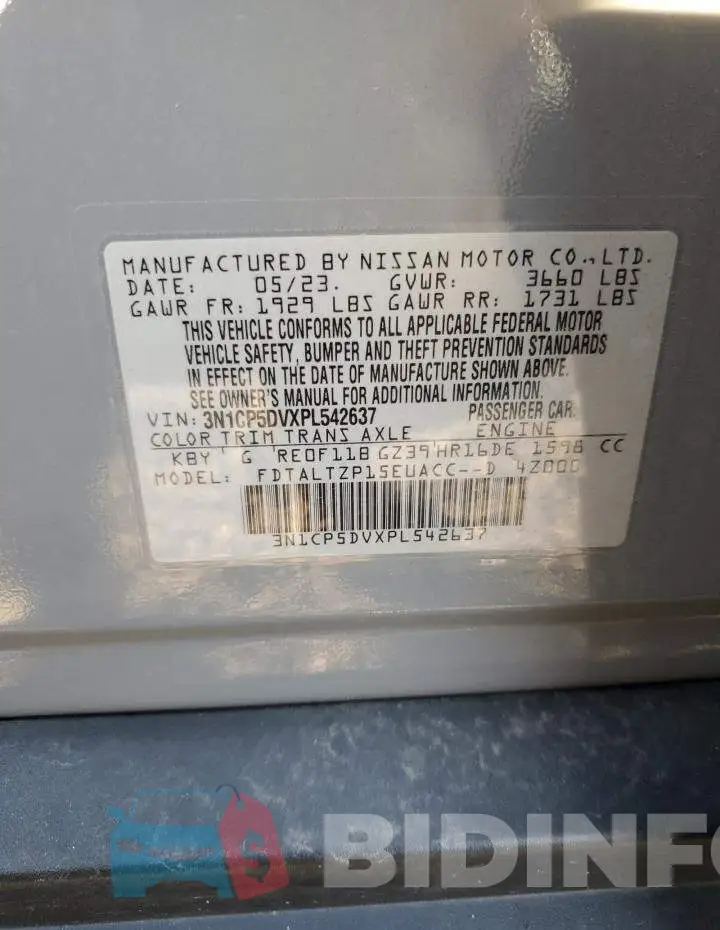 3N1CP5DVXPL542637 Photo# 13