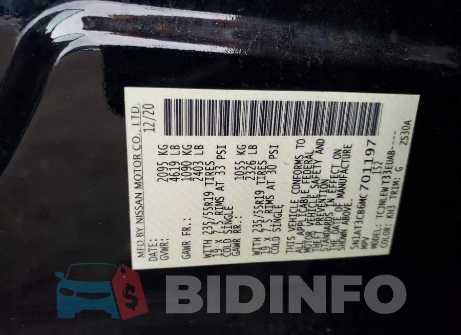 5N1AT3CB6MC701197 Photo# 13
