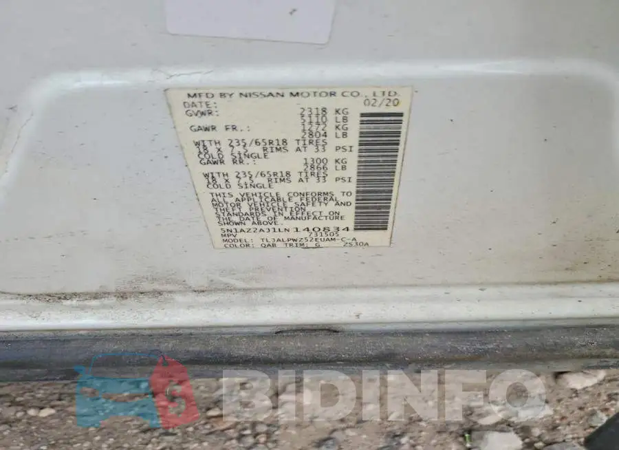 5N1AZ2AJ1LN140834 Photo# 13