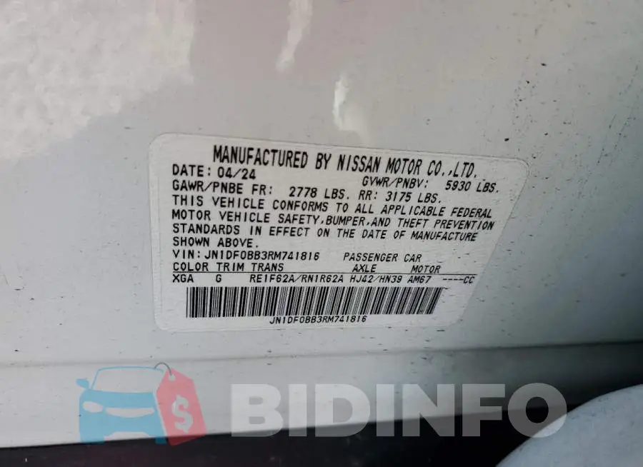 JN1DF0BB3RM741816 Photo# 13
