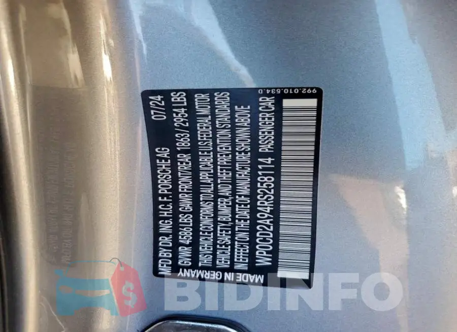 WP0CD2A94RS258114 Photo# 12