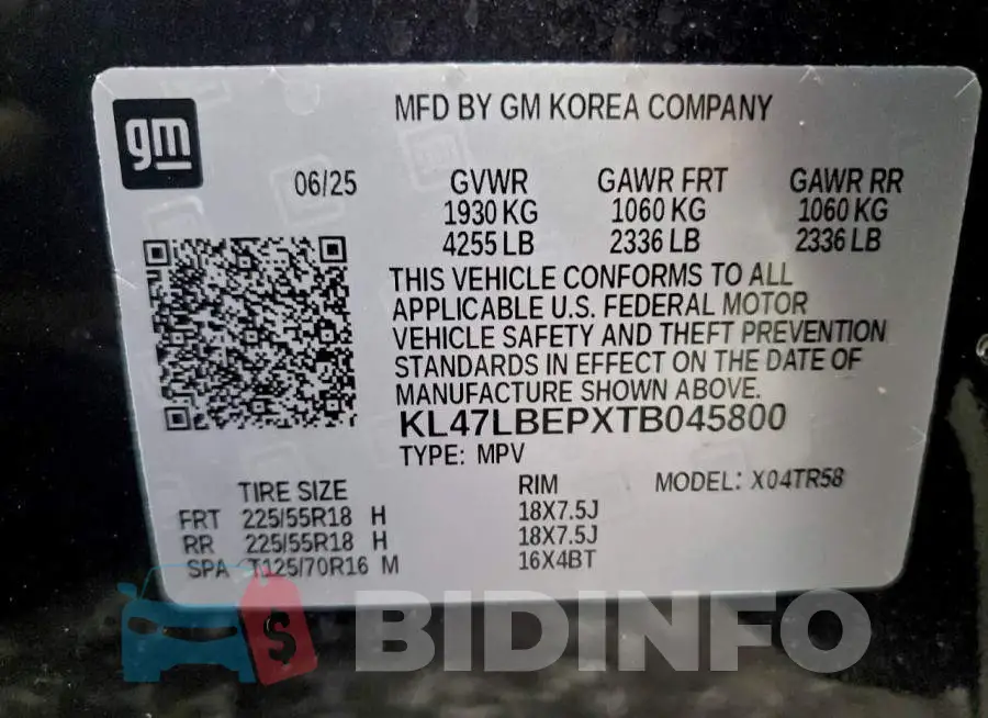 KL47LBEPXTB045800 Photo# 12