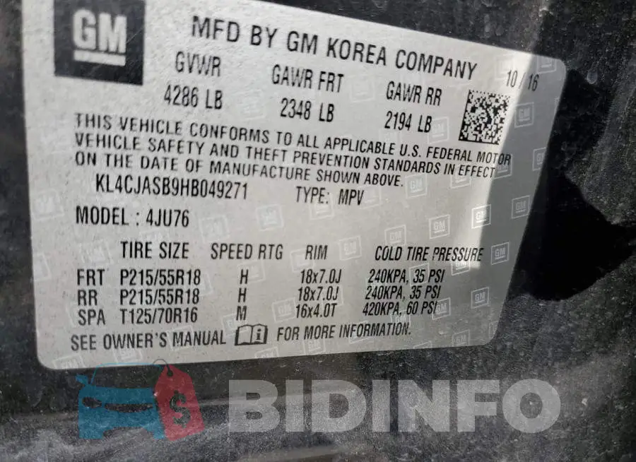 KL4CJASB9HB049271 Photo# 13