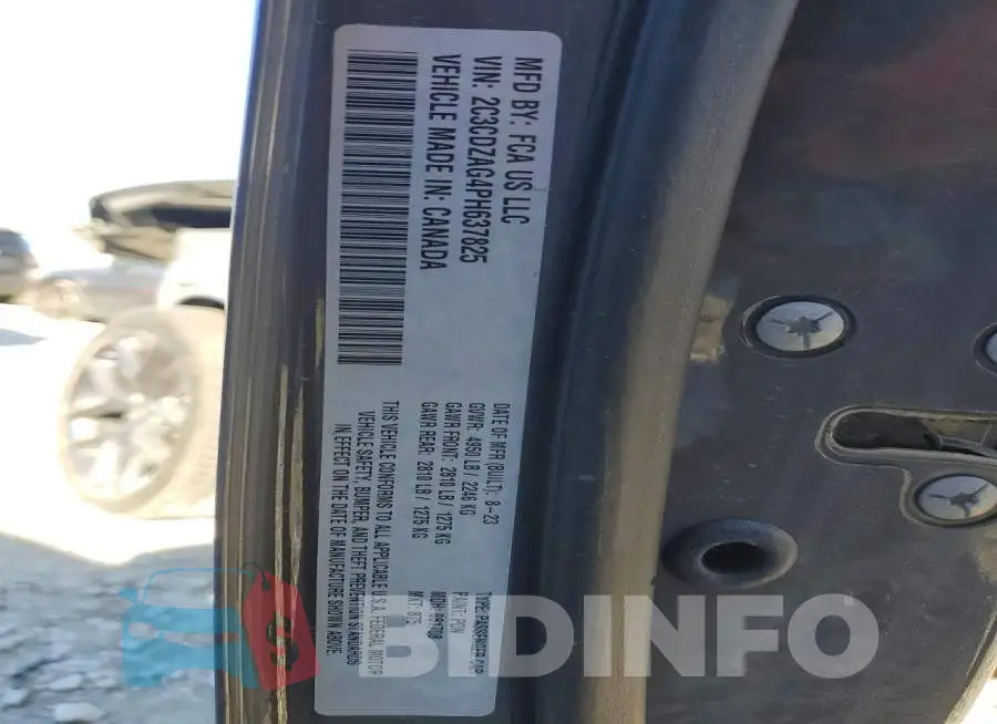 2C3CDZAG4PH637825 Photo# 12