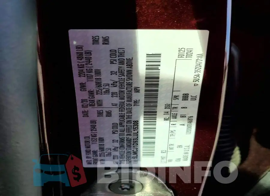 5LMCJ1D93LUL15308 Photo# 12