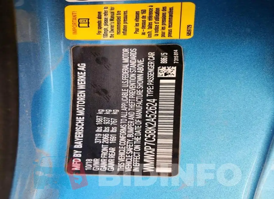 WMWXP7C58K2A52624 Photo# 12