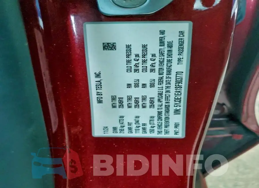5YJ3E1EA1SF903770 Photo# 13