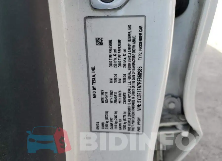5YJ3E1EA7RF868985 Photo# 12