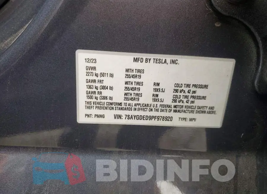 7SAYGDED9PF978920 Photo# 12
