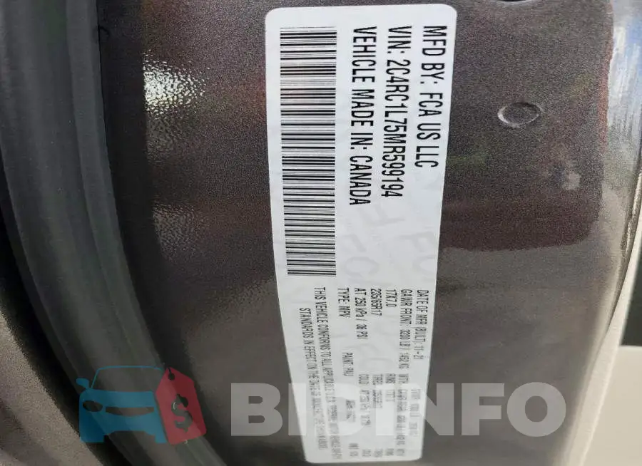 2C4RC1L75MR599194 Photo# 13