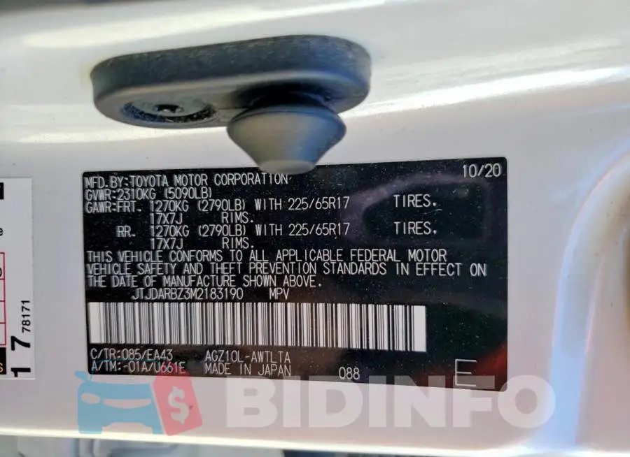 JTJDARBZ3M2183190 Photo# 14