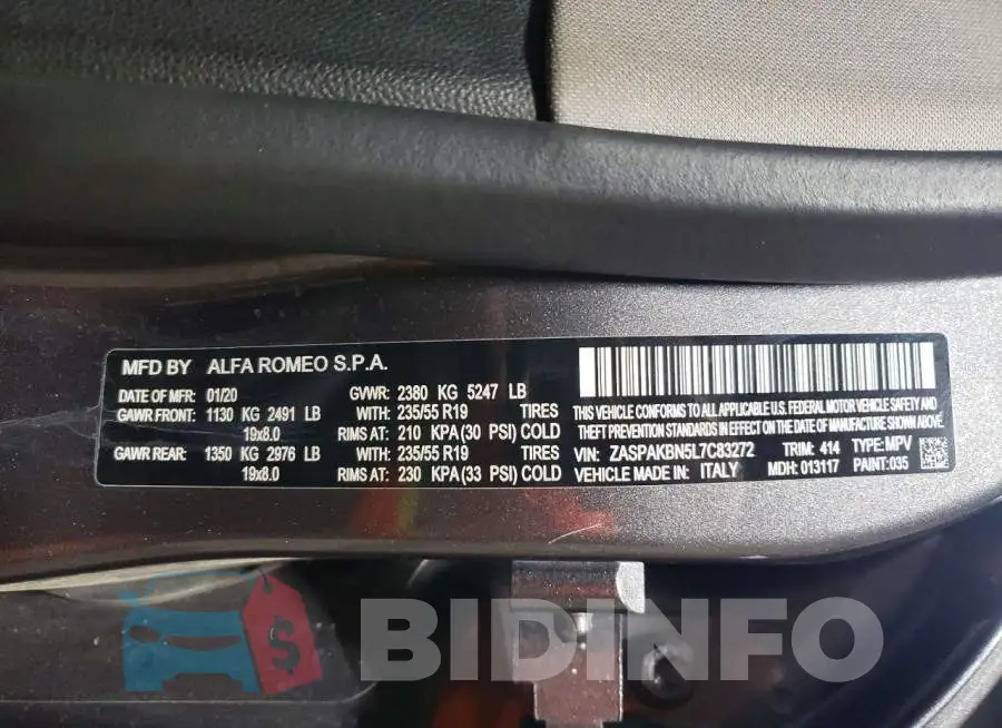 ZASPAKBN5L7C83272 Photo# 13