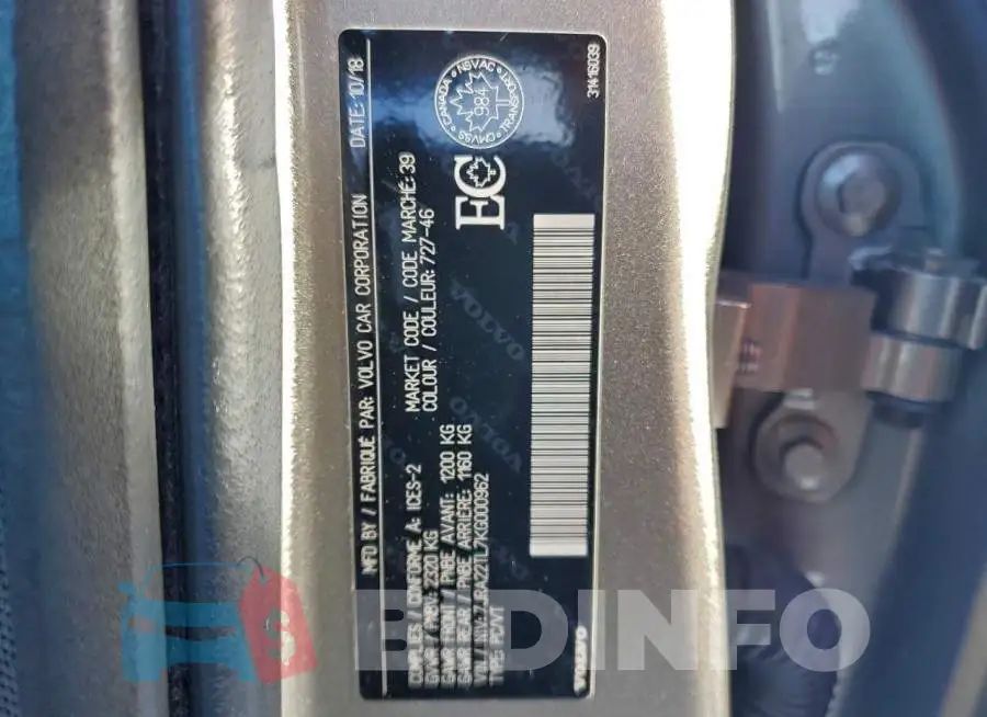 7JRA22TL7KG000962 Photo# 13
