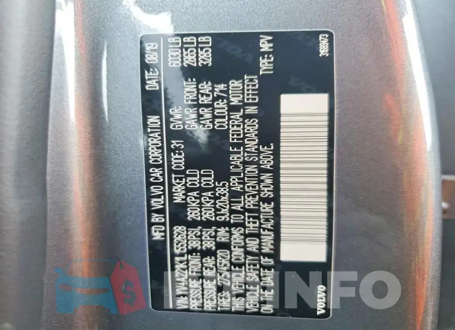 YV4A221K1L1552628 Photo# 13