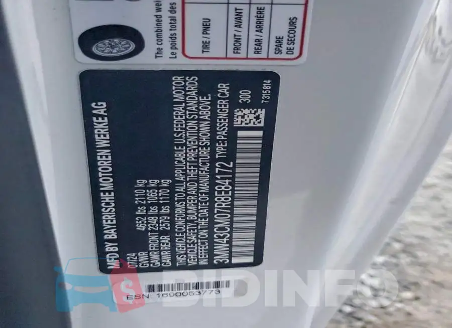 3MW43CM07R8E84172 Photo# 12