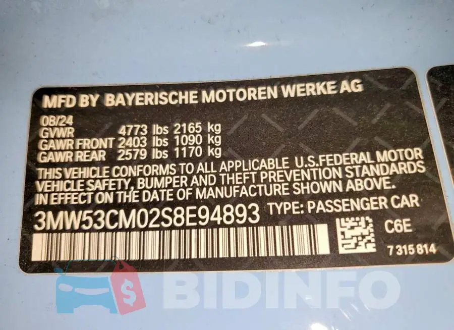 3MW53CM02S8E94893 Photo# 12