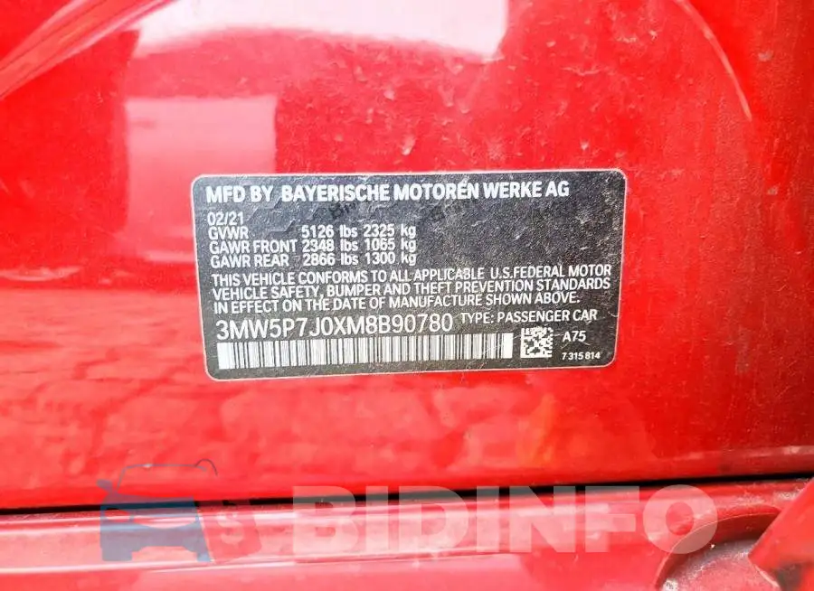3MW5P7J0XM8B90780 Photo# 12