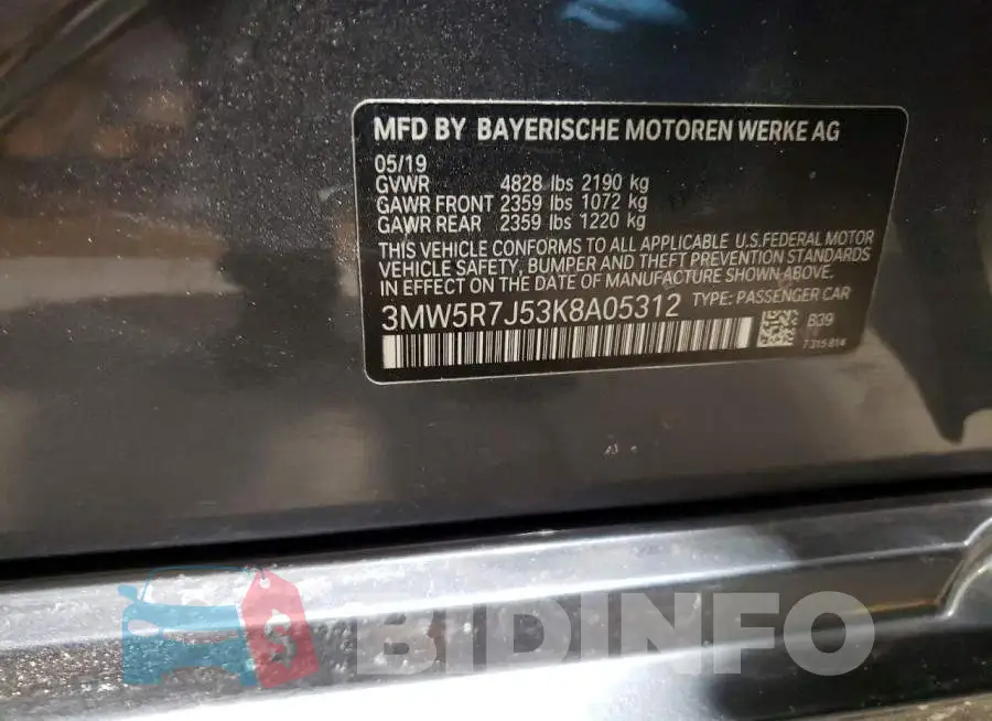 3MW5R7J53K8A05312 Photo# 12