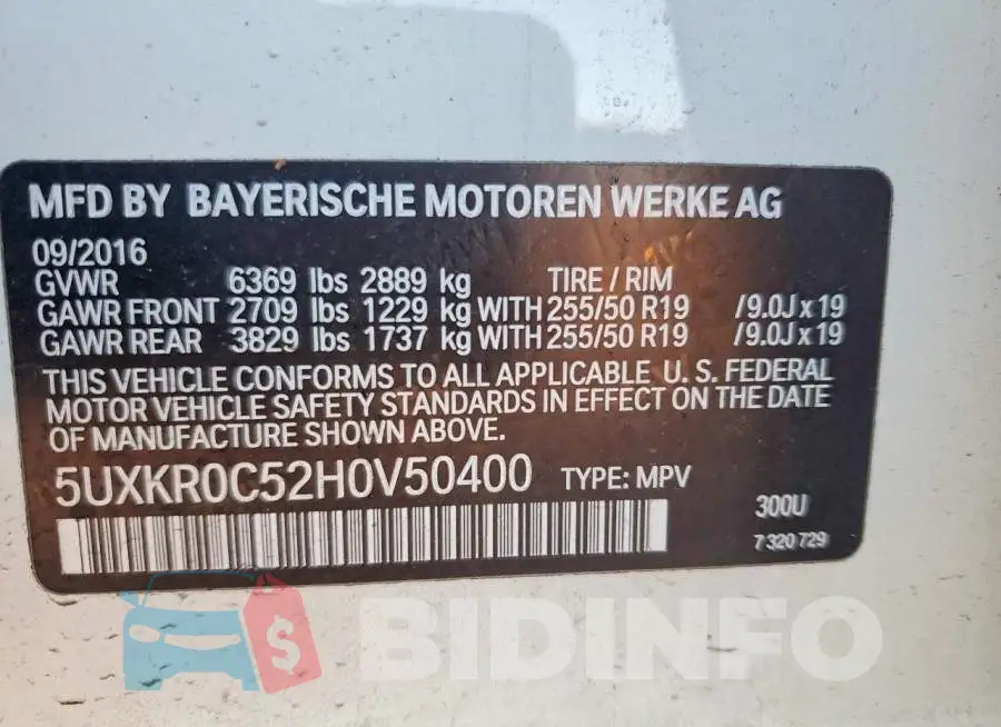 5UXKR0C52H0V50400 Photo# 14