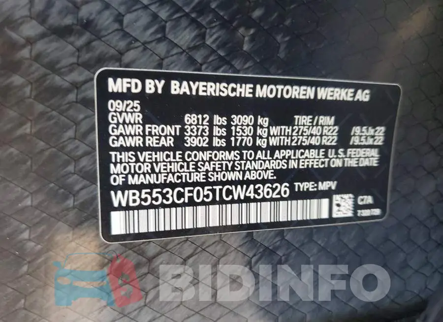 WB553CF05TCW43626 Photo# 12