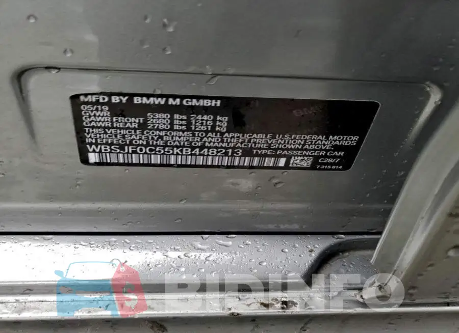 WBSJF0C55KB448213 Photo# 12