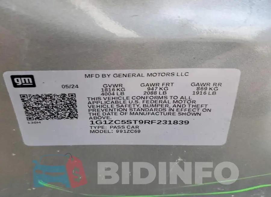 1G1ZC5ST9RF231839 Photo# 13