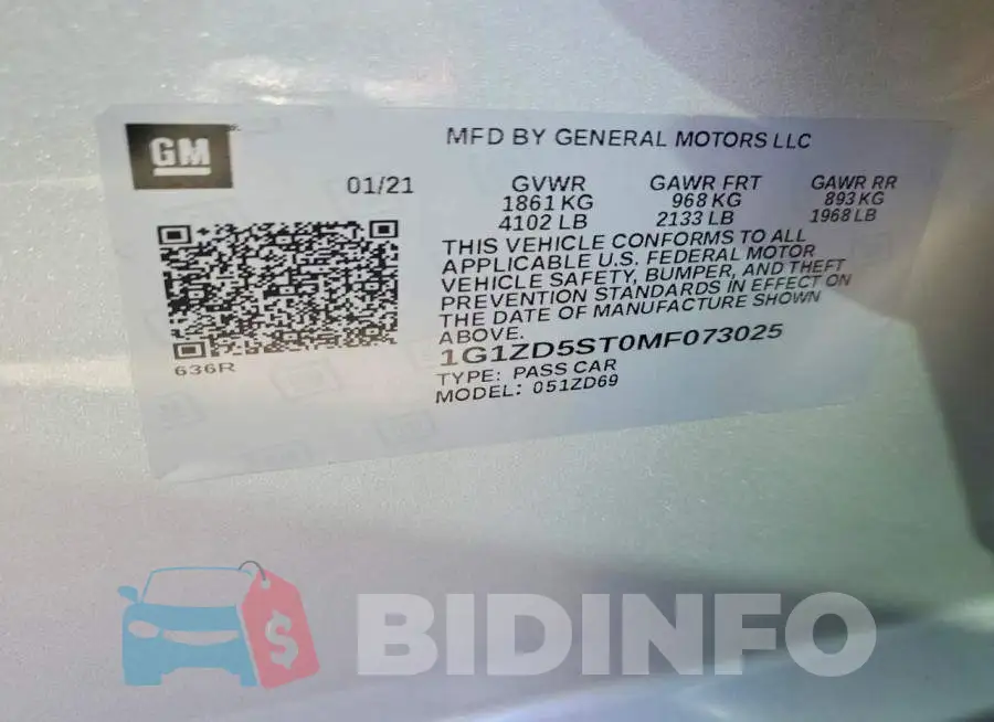 1G1ZD5ST0MF073025 Photo# 12