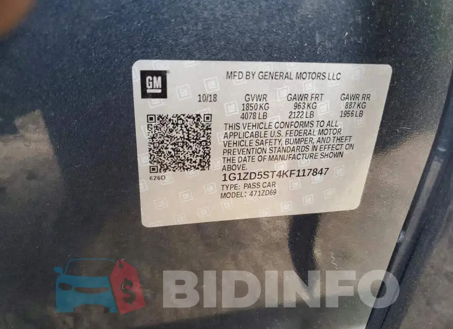 1G1ZD5ST4KF117847 Photo# 12