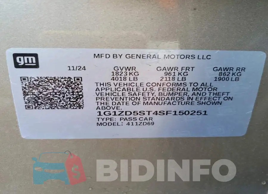 1G1ZD5ST4SF150251 Photo# 13
