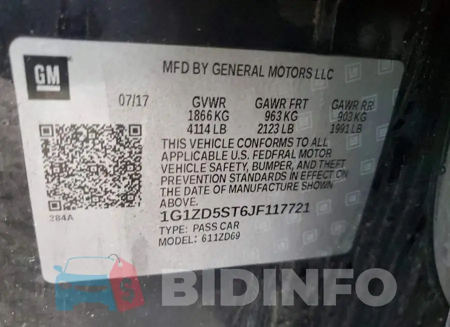 1G1ZD5ST6JF117721 Photo# 12