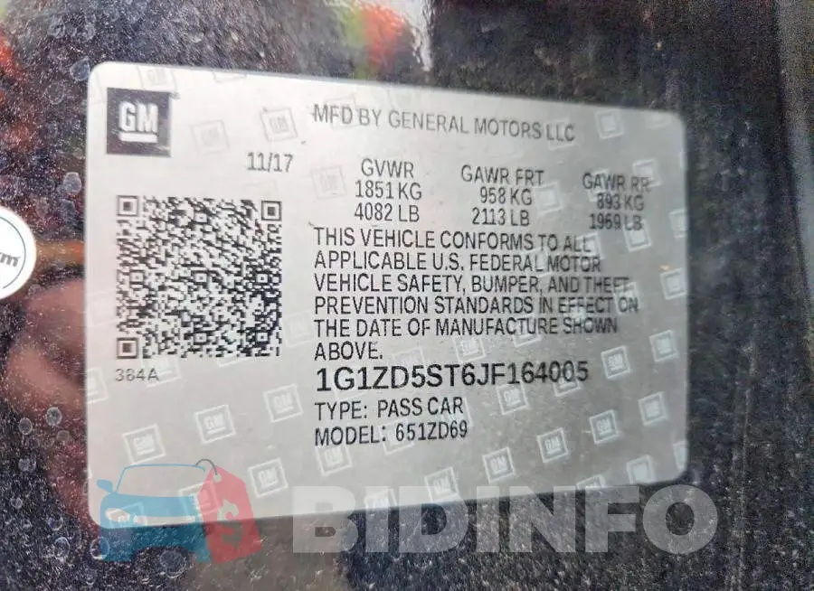 1G1ZD5ST6JF164005 Photo# 12