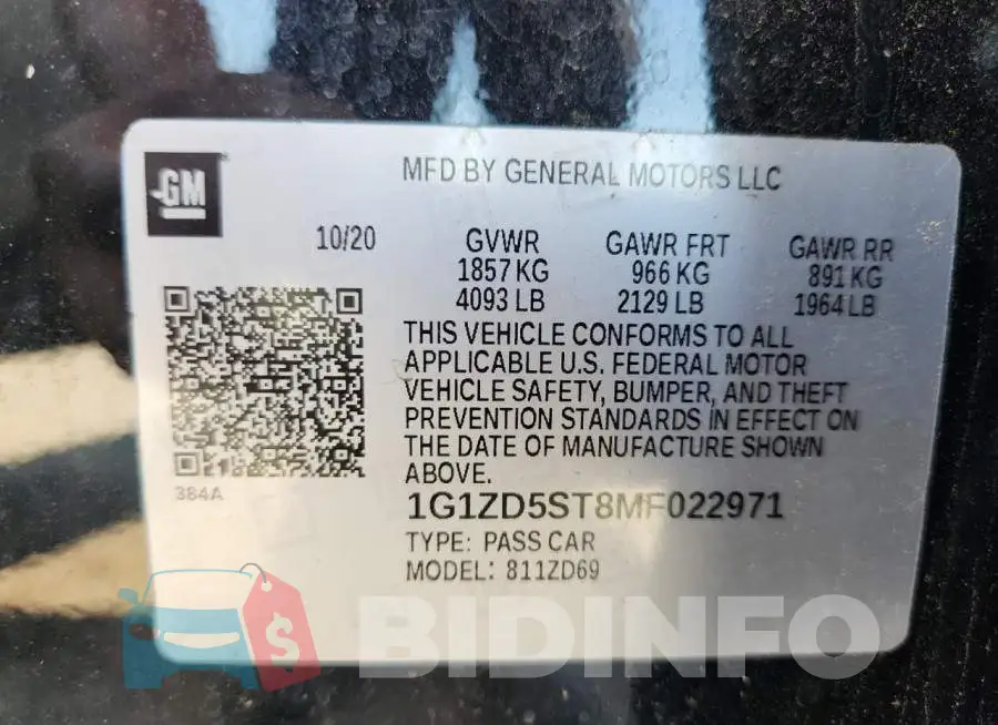 1G1ZD5ST8MF022971 Photo# 13