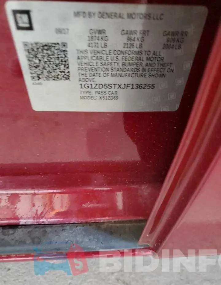 1G1ZD5STXJF136255 Photo# 12