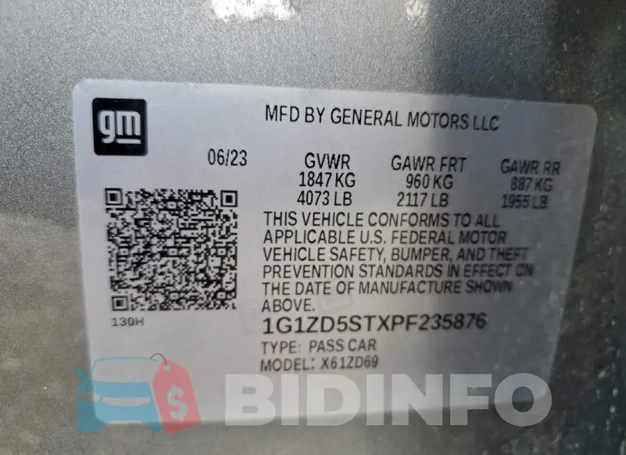 1G1ZD5STXPF235876 Photo# 13