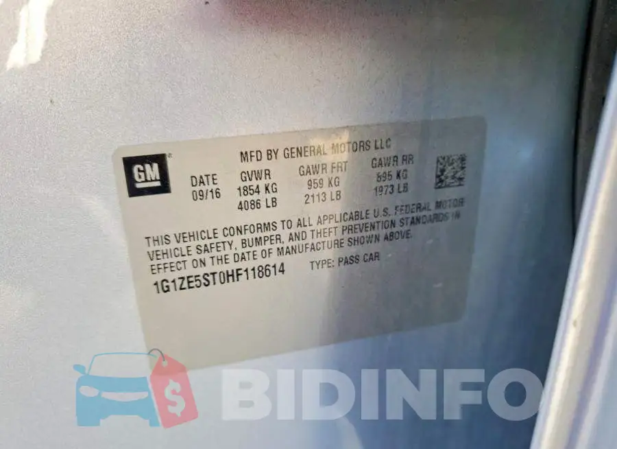 1G1ZE5ST0HF118614 Photo# 12