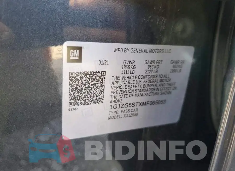 1G1ZG5STXMF065053 Photo# 12