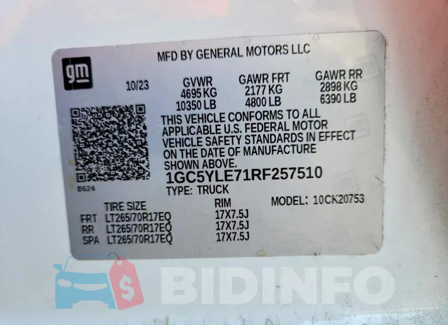 1GC5YLE71RF257510 Photo# 12