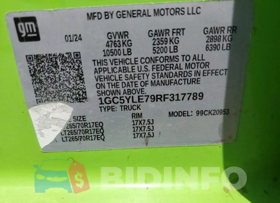 1GC5YLE79RF317789 Photo# 12