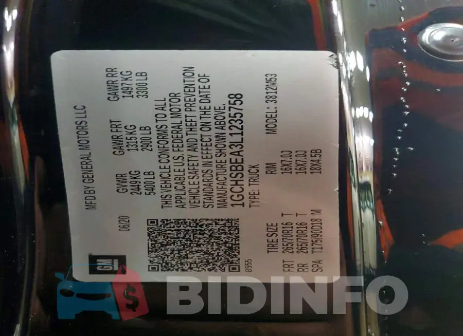 1GCHSBEA3L1235758 Photo# 12