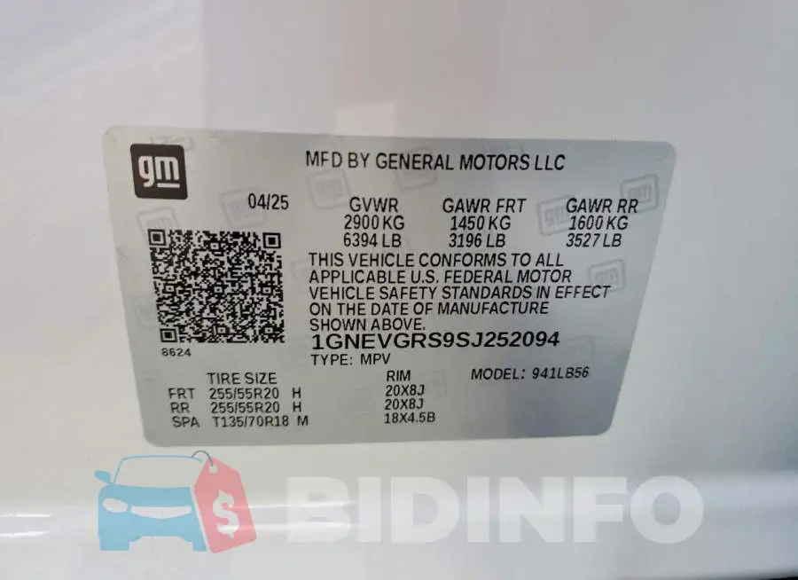 1GNEVGRS9SJ252094 Photo# 13