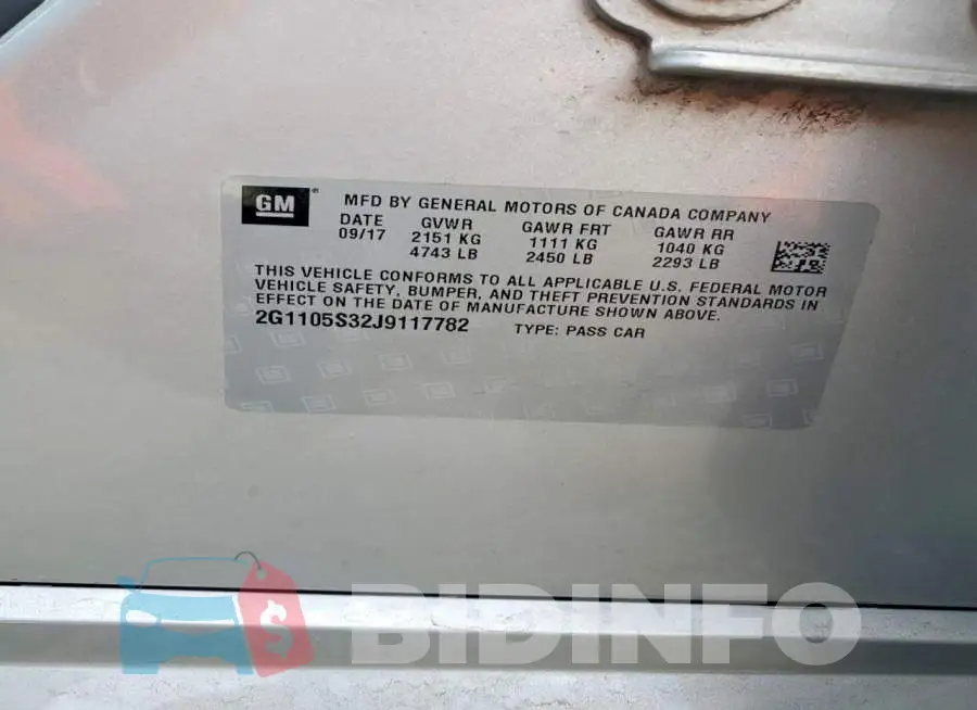 2G1105S32J9117782 Photo# 12