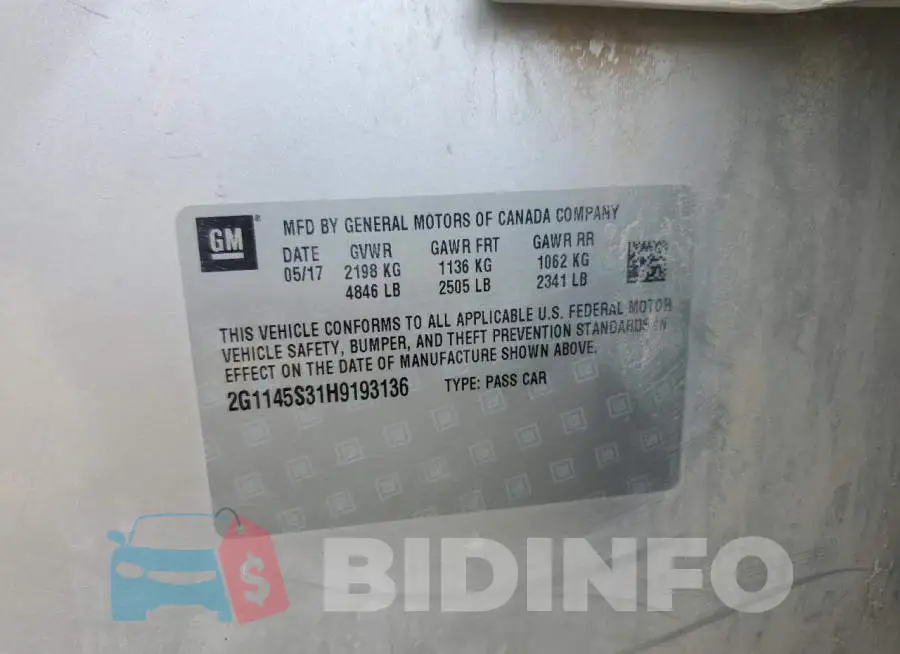 2G1145S31H9193136 Photo# 12