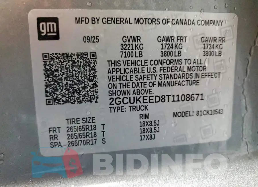 2GCUKEED8T1108671 Photo# 13