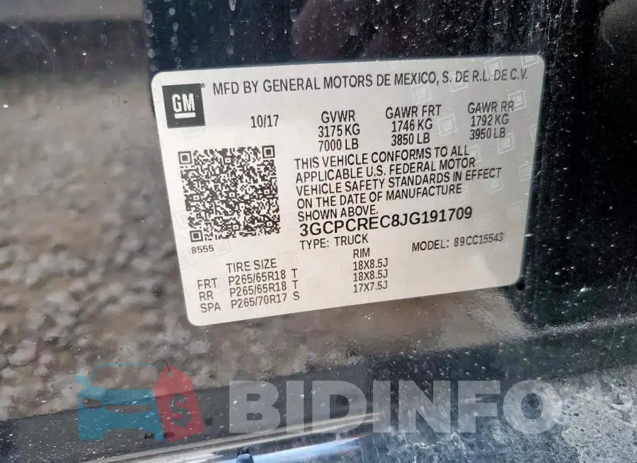 3GCPCREC8JG191709 Photo# 12