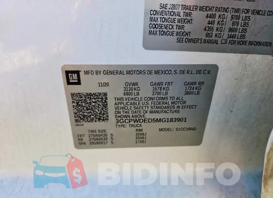 3GCPWDED5MG183901 Photo# 12